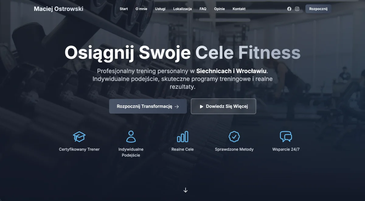 Trener Maciej Ostrowski